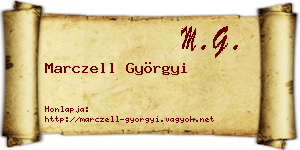 Marczell Györgyi névjegykártya