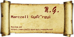 Marczell Györgyi névjegykártya