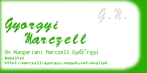 gyorgyi marczell business card